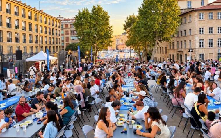 Grande tablée du festival Kouss·Kouss à Marseille , place Bargemon lors de l’édition 2026